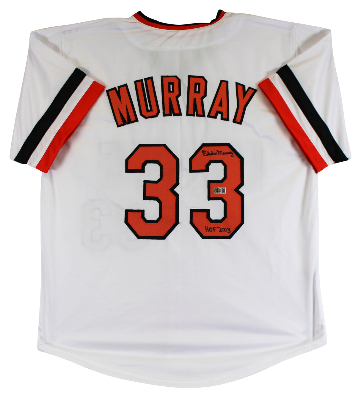 Eddie Murray "HOF 03" Authentic Signed White Pro Style Jersey BAS Witnessed