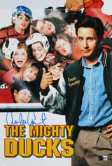 Emilio Estevez The Mighty Ducks Signed 13x19 Mini Movie Poster Photo BAS Witness