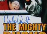 Emilio Estevez The Mighty Ducks Signed 13x19 Mini Movie Poster Photo BAS Witness