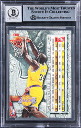 Lakers Shaquille O'Neal Signed 1996 Metal #183 Card Auto Graded 10! BAS Slabbed