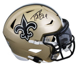 Saints Drew Brees Authentic Signed Flex Midi Replica Mid Size Helmet BAS Witness