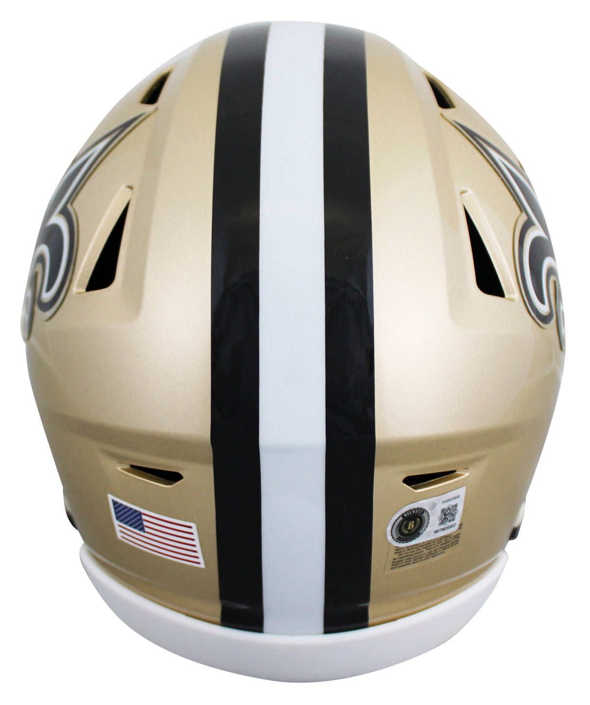 Saints Drew Brees Authentic Signed Flex Midi Replica Mid Size Helmet BAS Witness