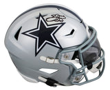 Cowboys Emmitt Smith Signed Flex Midi Replica Mid Size Helmet BAS Witnessed