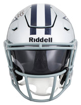 Cowboys Emmitt Smith Signed Flex Midi Replica Mid Size Helmet BAS Witnessed