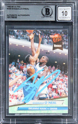Lakers Shaquille O'Neal Signed 1992 Ultra #328 Rookie Card Auto 10! BAS Slabbed