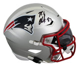 Patriots Rob Gronkowski Signed Flex Midi Replica Mid Size Helmet BAS Witnessed