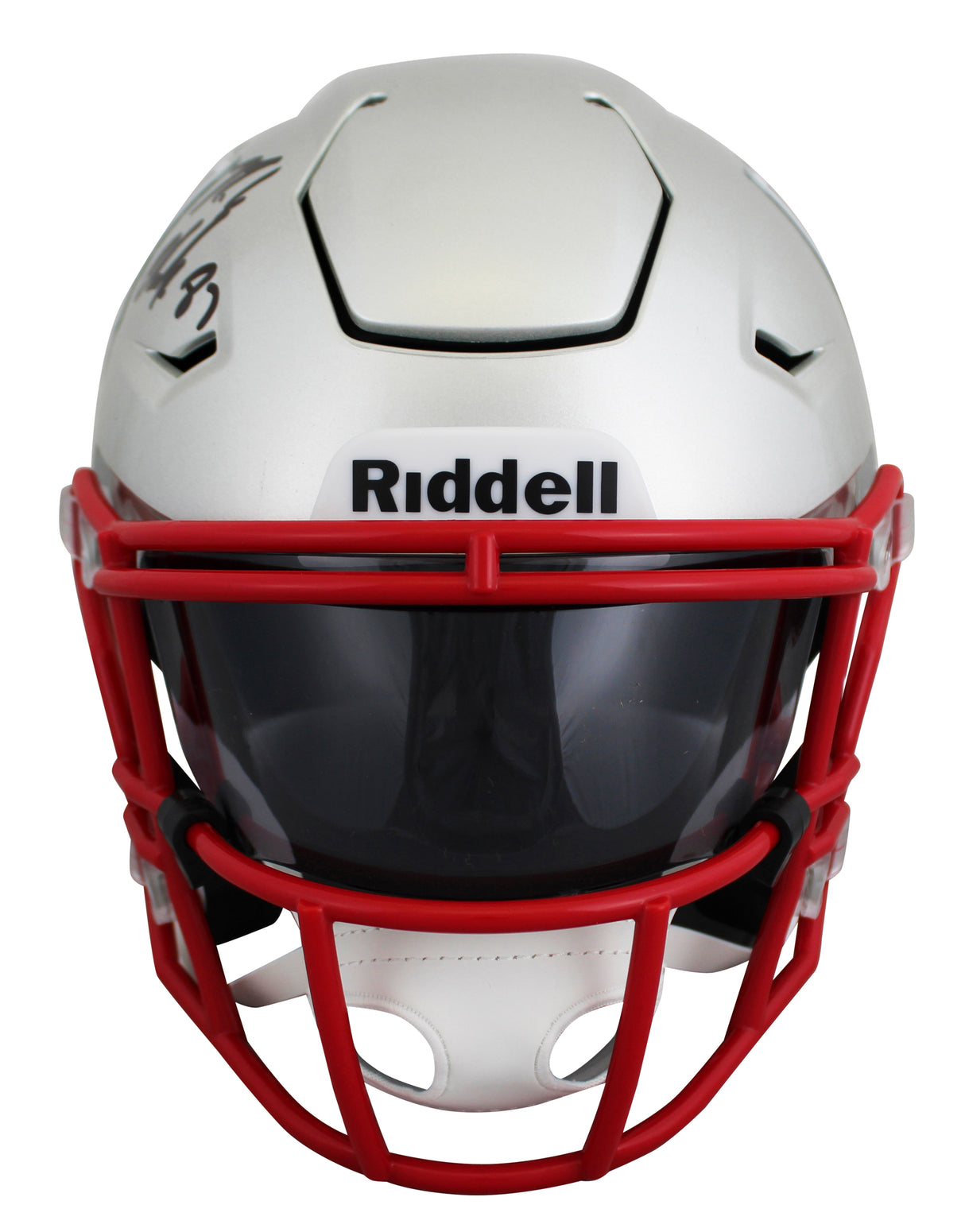Patriots Rob Gronkowski Signed Flex Midi Replica Mid Size Helmet BAS Witnessed