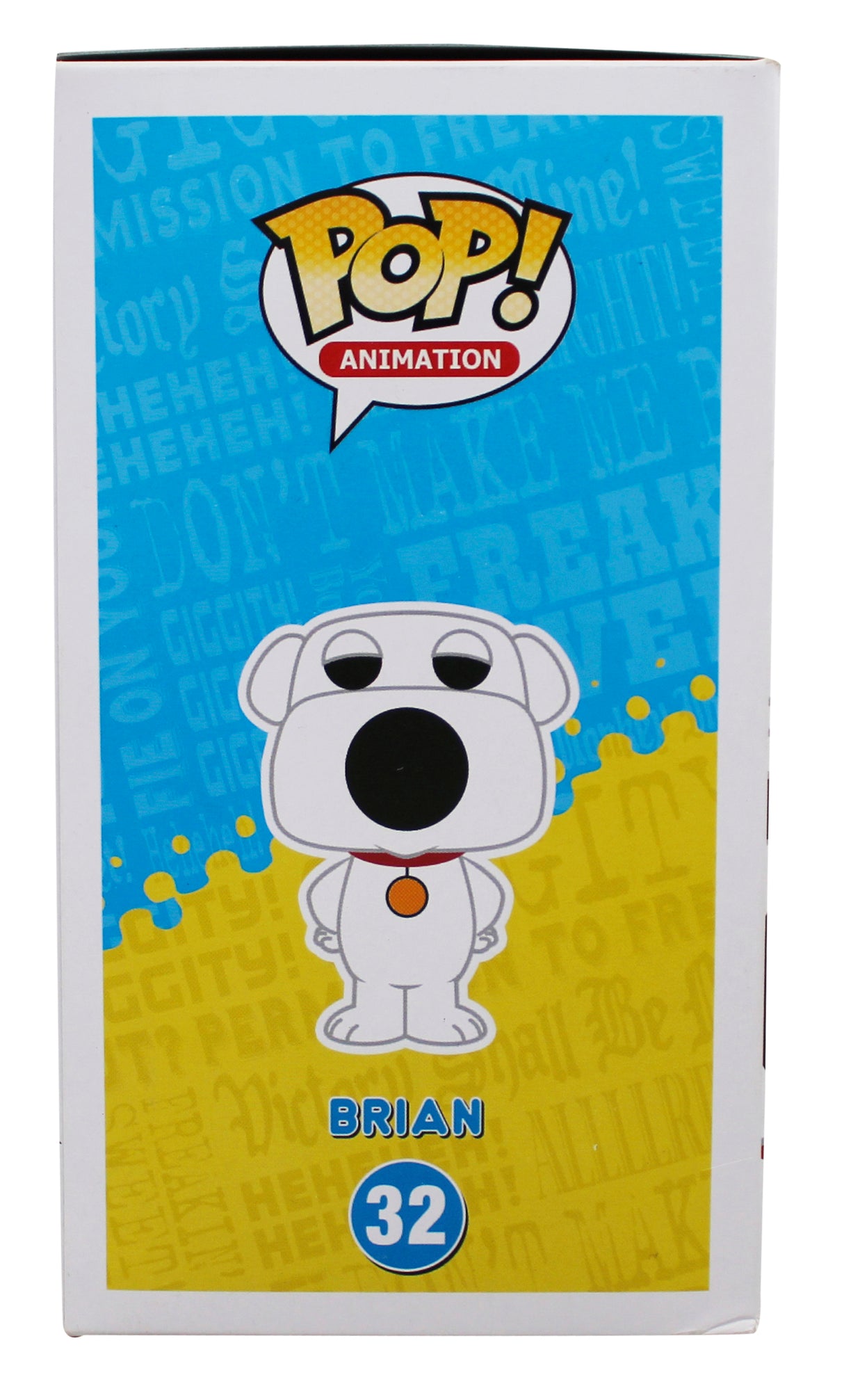 Seth MacFarlane Family Guy Signed Brian #32 Funko Pop Vinyl Figure BAS #BQ48502