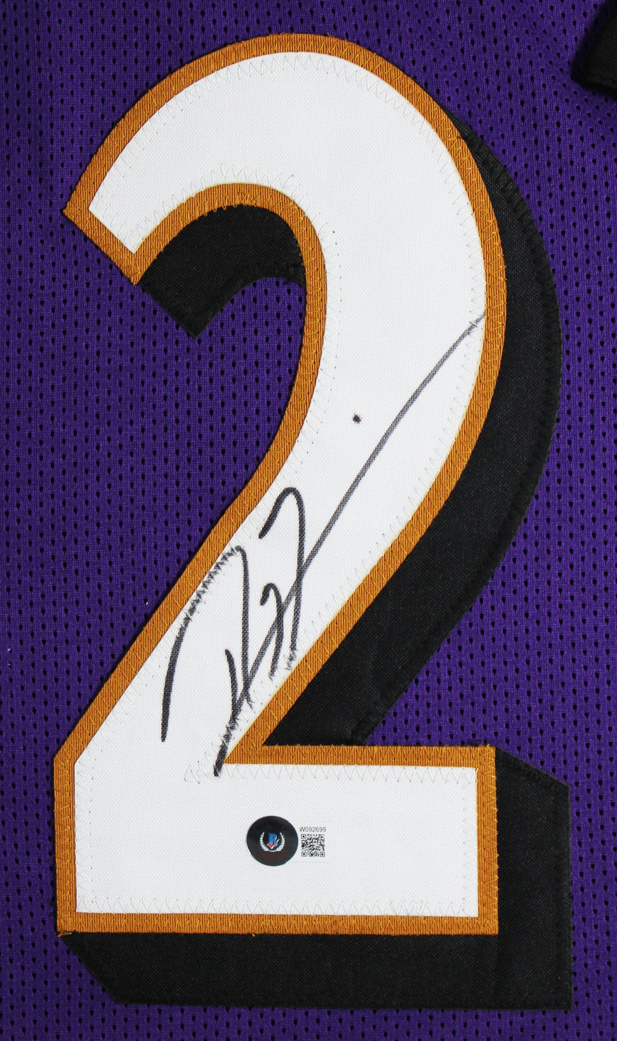 Ray Lewis Authentic Signed Purple Pro Style Stat Framed Jersey BAS Witnessed