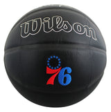76ers Julius "Dr. J" Erving "83 Champs" Signed Black Logo Basketball W/ Case JSA