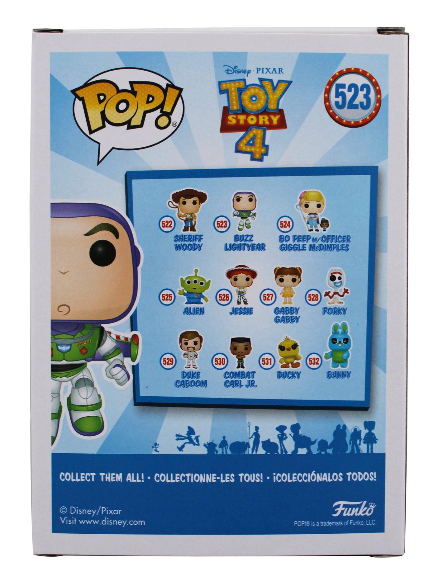Tim Allen Toy Story 4 Signed Buzz Lightyear #523 Funko Pop Vinyl Figure BAS 1