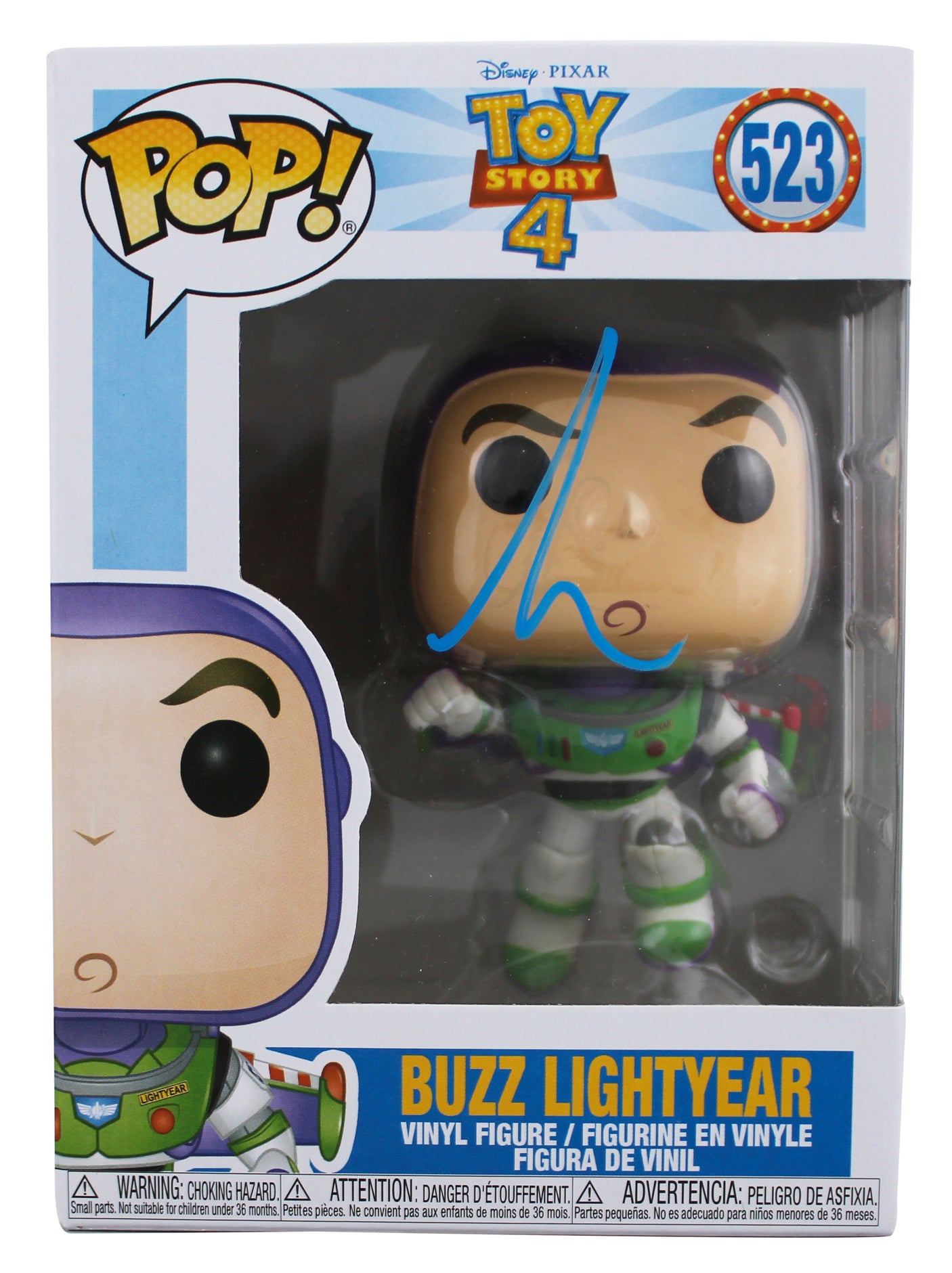 Tim Allen Toy Story 4 Signed Buzz Lightyear #523 Funko Pop Vinyl Figure BAS 2