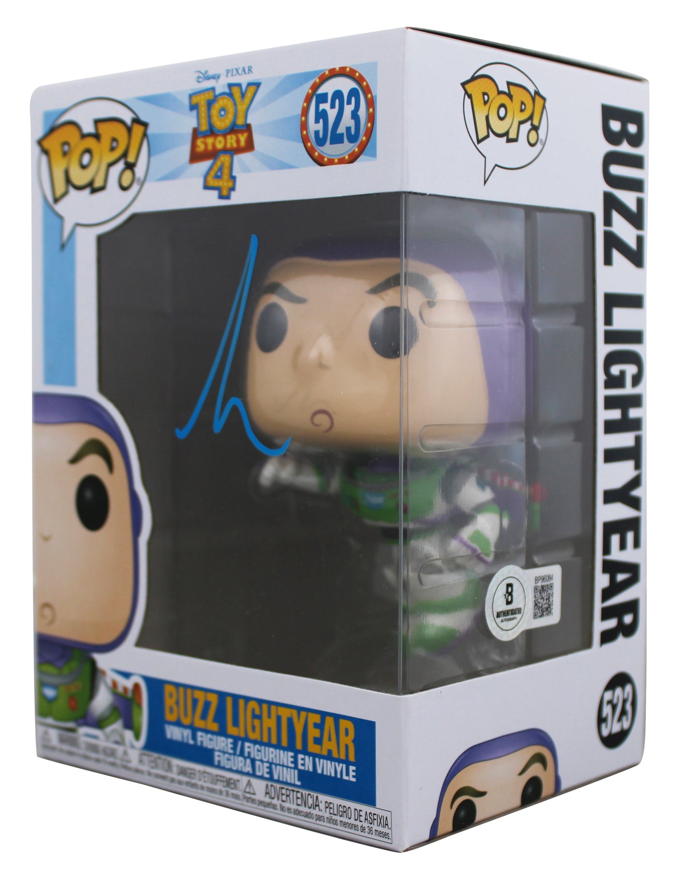 Tim Allen Toy Story 4 Signed Buzz Lightyear #523 Funko Pop Vinyl Figure BAS 2
