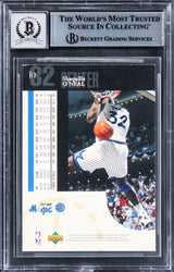 Shaquille O'Neal Signed 1996 Colls Choice Intl SE Holo #H7 Card Auto 10 BAS Slab