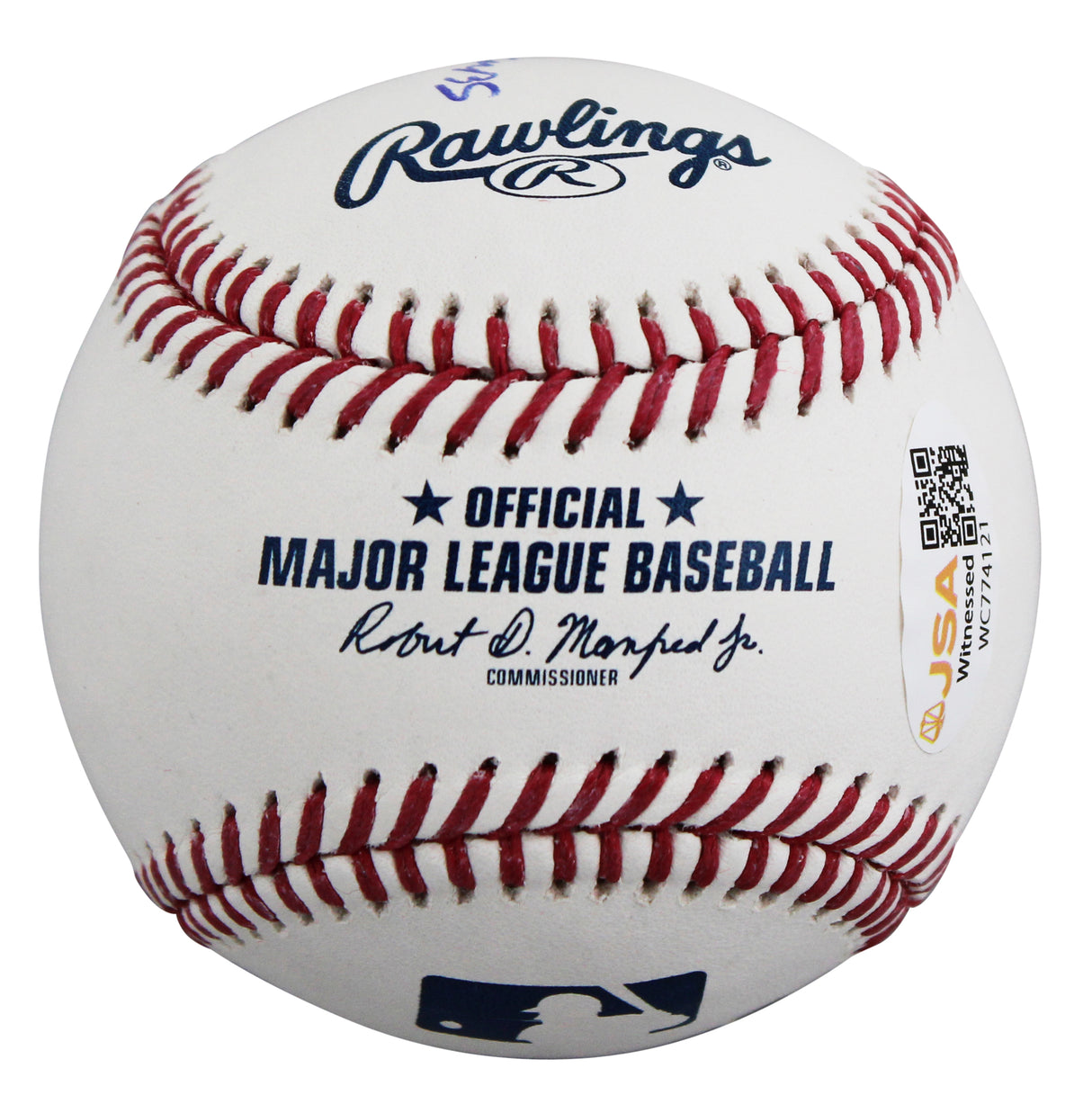 Cubs Sammy Sosa "Go Cubs" Signed Manfred OML Baseball W/ Case JSA Witness