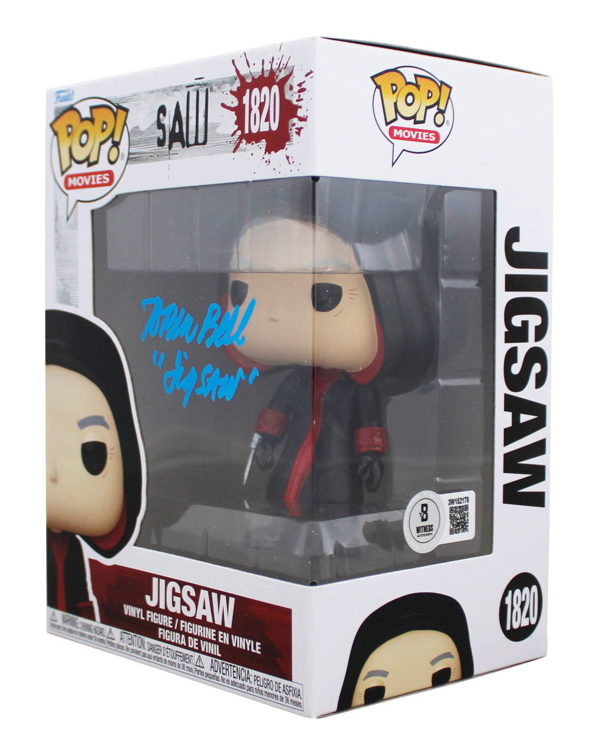 Tobin Bell Saw "Jigsaw" Authentic Signed Jigsaw #1820 Funko Pop Vinyl Figure BAS