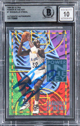 Shaquille O'Neal Signed 1994 Ultra Power In The Key #7 Card Auto 10! BAS Slabbed