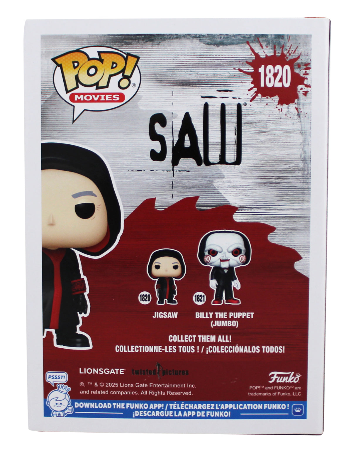 Tobin Bell Saw "Jigsaw" Authentic Signed Jigsaw #1820 Funko Pop Vinyl Figure BAS