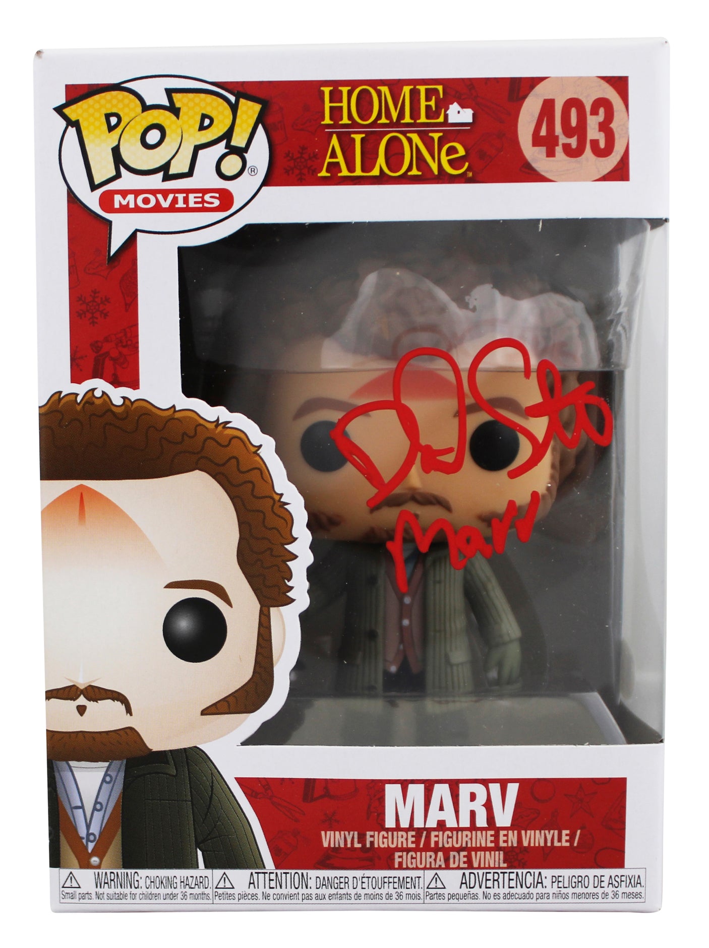 Daniel Stern Home Alone "Marv" Signed #493 Funko Pop Vinyl Figure w/ Red Sig BAS