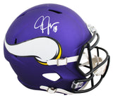 Vikings Justin Jefferson Signed Full Size Speed Rep Helmet BAS Witness #4W861771
