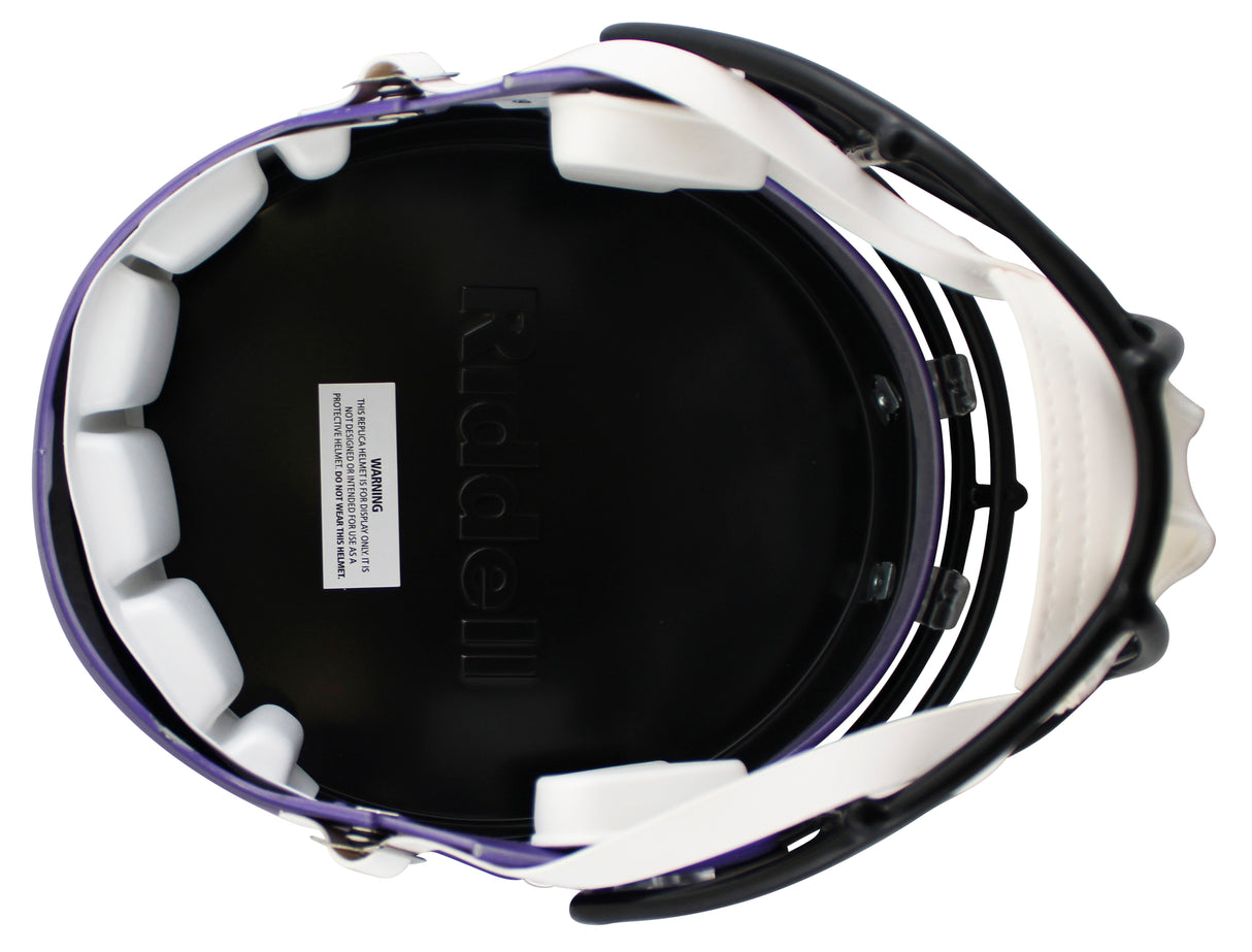 Vikings Justin Jefferson Signed Full Size Speed Rep Helmet BAS Witness #4W861771