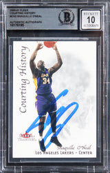 Shaquille O'Neal Signed 2000 Fleer Courting History #CH2 Card Auto 10! BAS Slab
