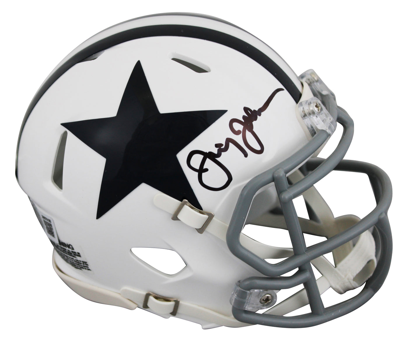 Cowboys Jimmy Johnson Signed 1960-63 TB Speed Mini Helmet W/ Case BAS Witnessed