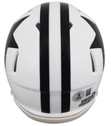 Cowboys Jimmy Johnson Signed 1960-63 TB Speed Mini Helmet W/ Case BAS Witnessed