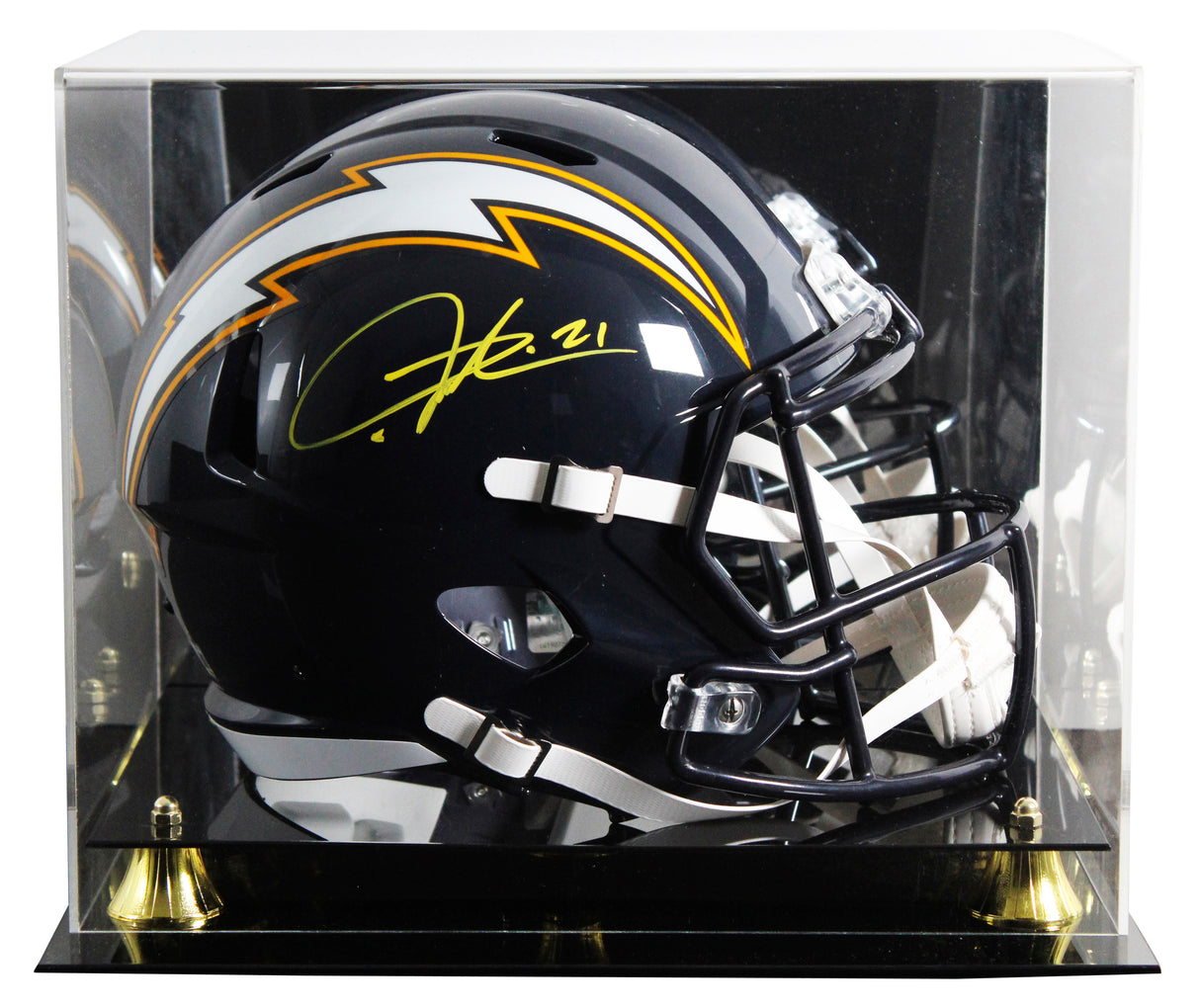 Chargers LaDainian Tomlinson Signed 1988-06 TB F/S Speed Rep Helmet W/ Case BAS