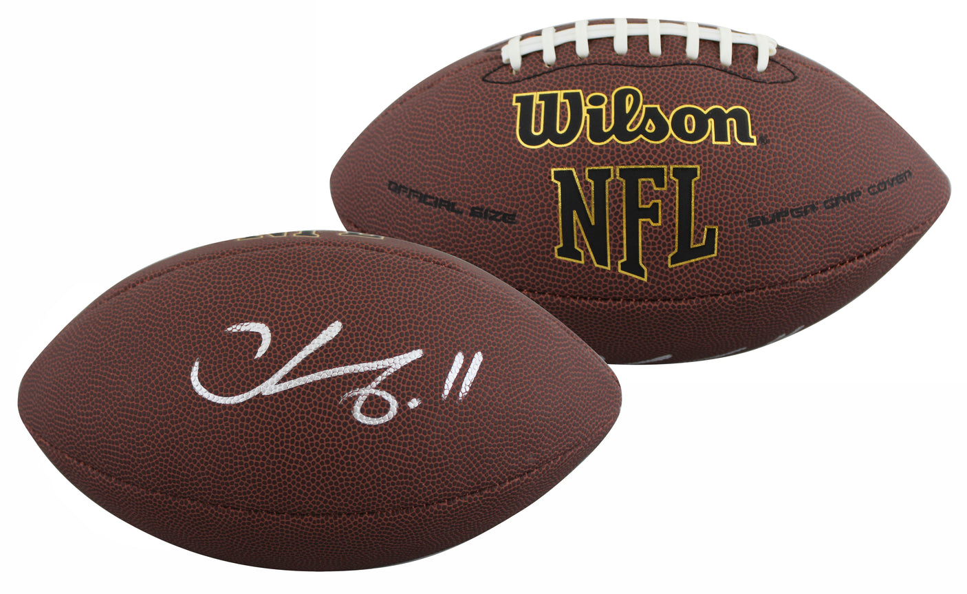 Steelers Chase Claypool Signed Wilson Super Grip Football BAS Witnessed #WP82611