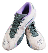 Celtics Jayson Tatum Signed Game Used Jordan JT 2 Sidewalk Chalk Shoes Fanatics