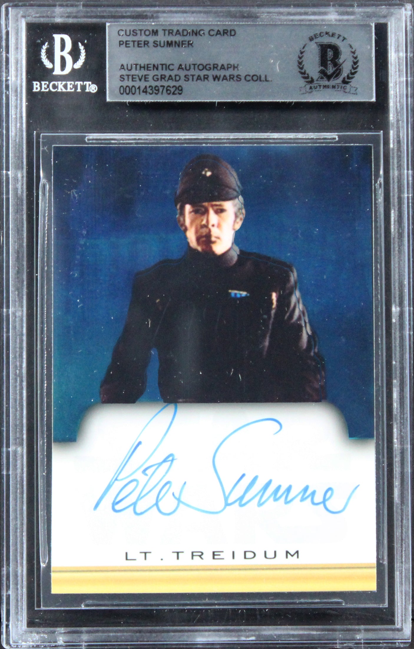 Peter Sumner Star Wars Authentic Signed Custom Trading Card BAS Slabbed