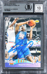 Magic Shaquille O'Neal Signed 1992 Upper Deck #424 Rookie Card Auto 10! BAS Slab
