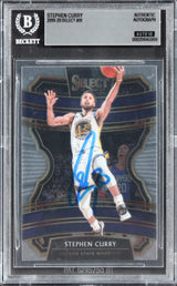 Warriors Stephen Curry Signed 2019 Select #91 Card Auto Grade 10! BAS Slabbed