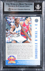 Magic Shaquille O'Neal Signed 1992 Upper Deck #474 Rookie Card BAS Slabbed