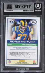 Rams Andrew Whitworth Authentic Signed 2019 Score #327 Card BAS Slabbed