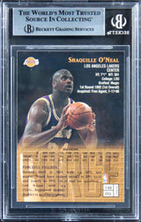 Lakers Shaquille O'Neal Signed 1997 Finest Embossed #148 Card BAS Slabbed