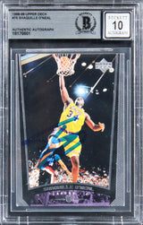 Lakers Shaquille O'Neal Signed 1999 Upper Deck #76 Card Auto 10! BAS Slabbed