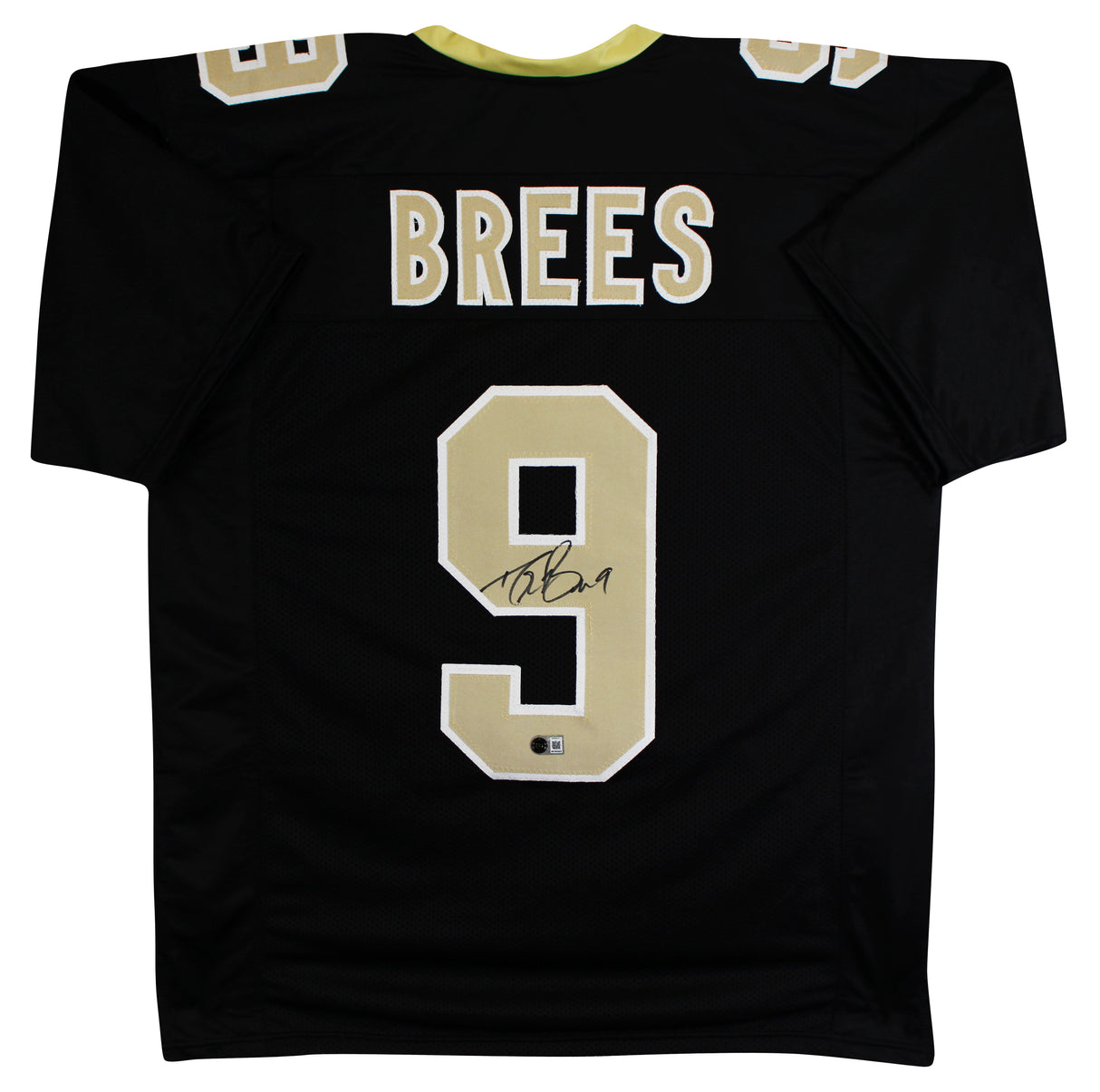Drew Brees Authentic Signed Black Pro Style Jersey Autographed BAS Witnessed
