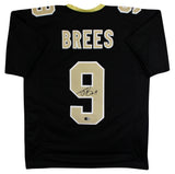 Drew Brees Authentic Signed Black Pro Style Jersey Autographed BAS Witnessed