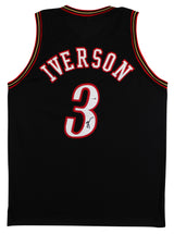Allen Iverson Authentic Signed Black Pro Style Jersey Autographed JSA