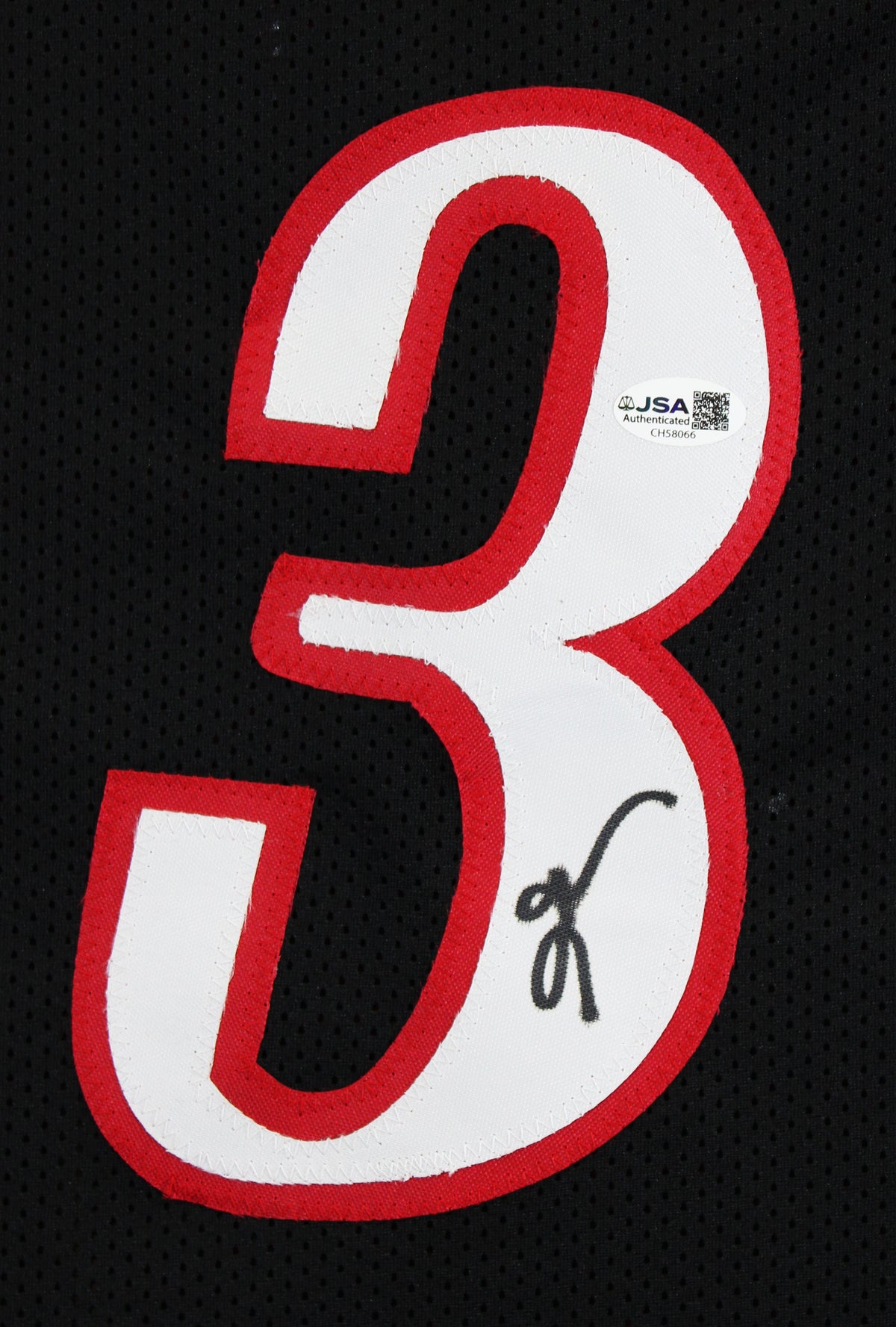 Allen Iverson Authentic Signed Black Pro Style Jersey Autographed JSA