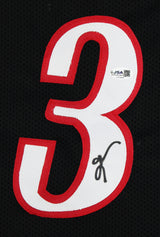 Allen Iverson Authentic Signed Black Pro Style Jersey Autographed JSA
