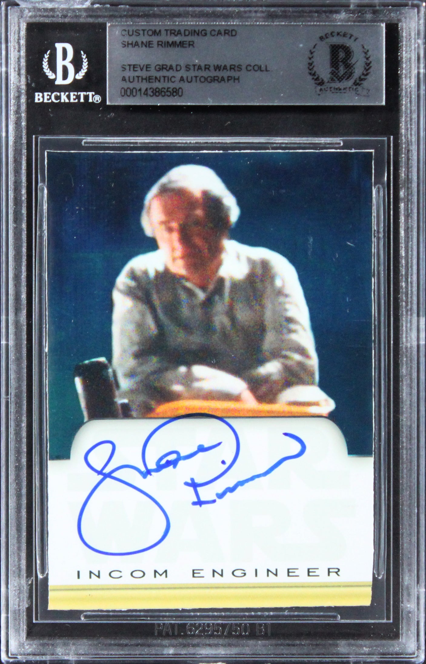 Shane Rimmer Star Wars Authentic Signed Custom Trading Card BAS Slabbed
