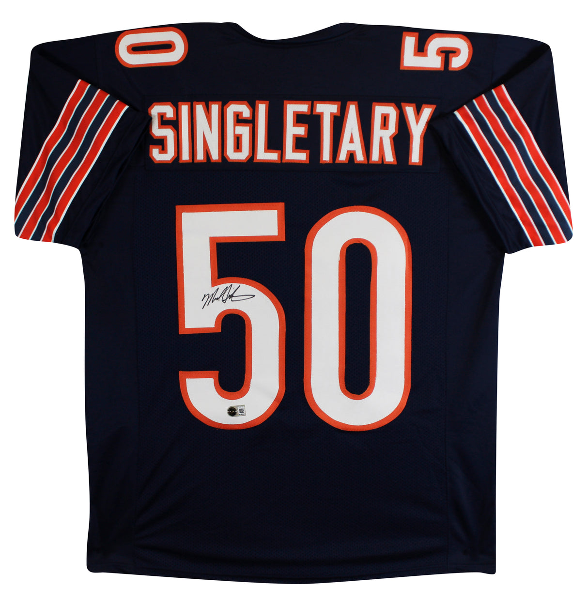 Mike Singletary Authentic Signed Navy Pro Style Jersey Autographed BAS Witnessed