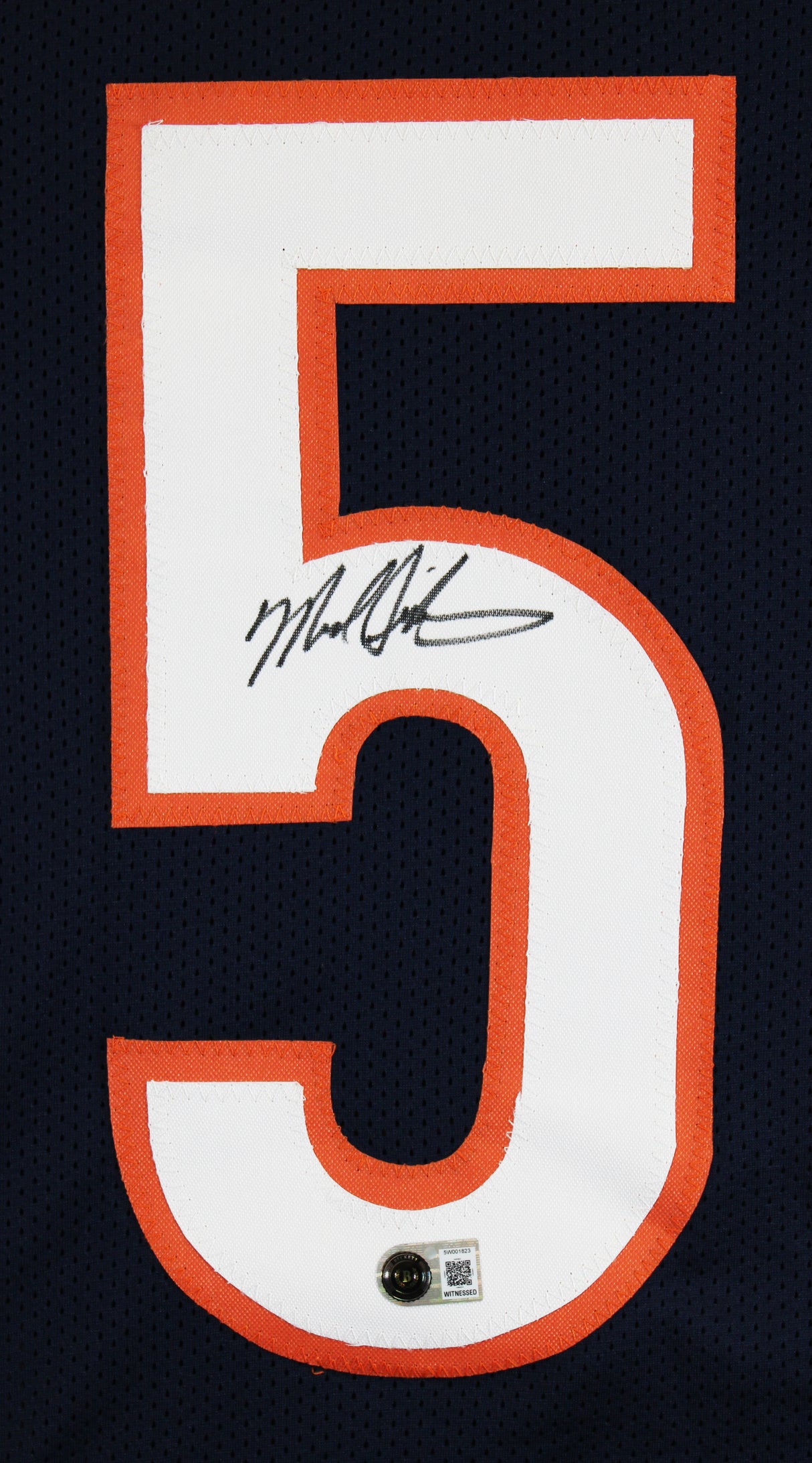 Mike Singletary Authentic Signed Navy Pro Style Jersey Autographed BAS Witnessed