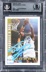 Magic Shaquille O'Neal Authentic Signed 1992 Hoops #442 Rookie Card BAS Slabbed