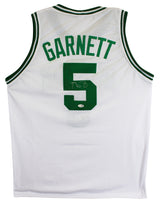 Kevin Garnett Authentic Signed White Pro Style Jersey Autographed JSA Witness