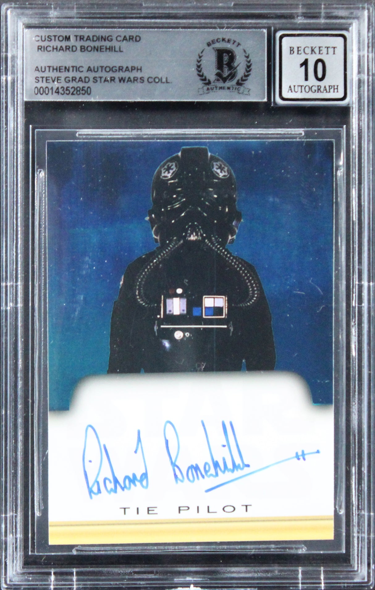 Richard Bonehill Star Wars Signed Custom Trading Card Auto 10! BAS Slabbed