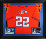 Juan Soto Authentic Signed Orange Pro Style Framed Jersey Autographed JSA